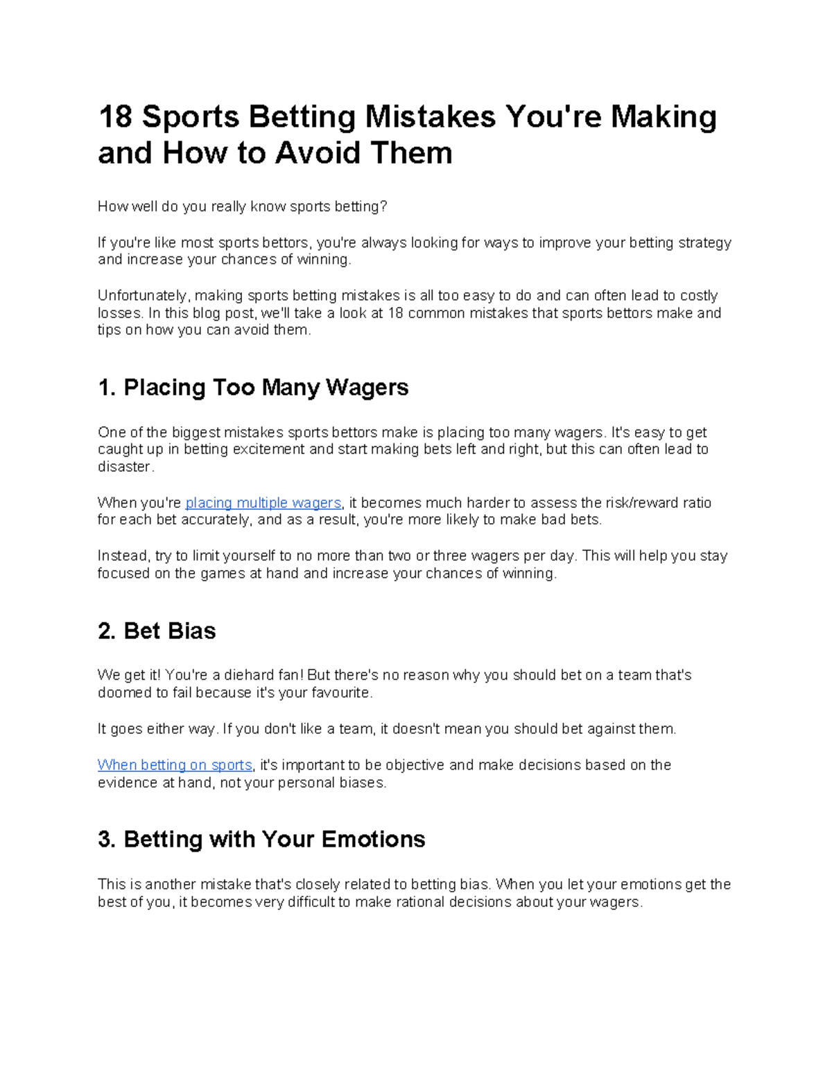 Value Bet Guide