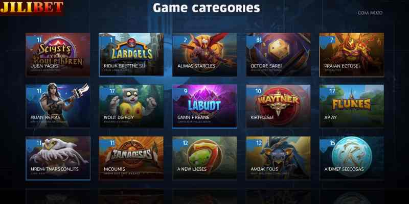   Game Categories Available