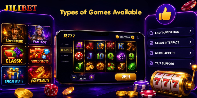Types of Games Available